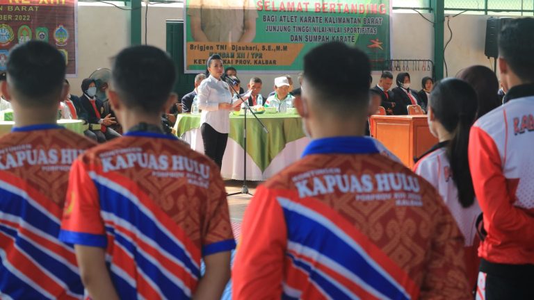 Karolin Ingatkan Para Atlet Karate di Ajang Porprov Kalbar Miliki Mental Tangguh dan Raih Prestasi
