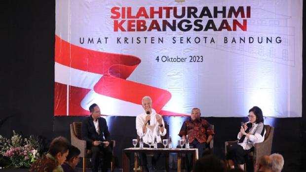 Ganjar Pranowo Hadiri Silaturahmi Kebangsaan Bersama Umat Kristen se-Kota Bandung