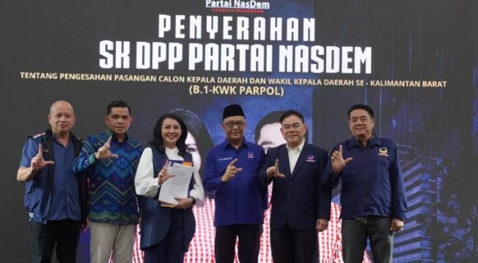 Resmi! Karolin-Erani Kunci SK B1 KWK Nasdem di Pilkada Landak