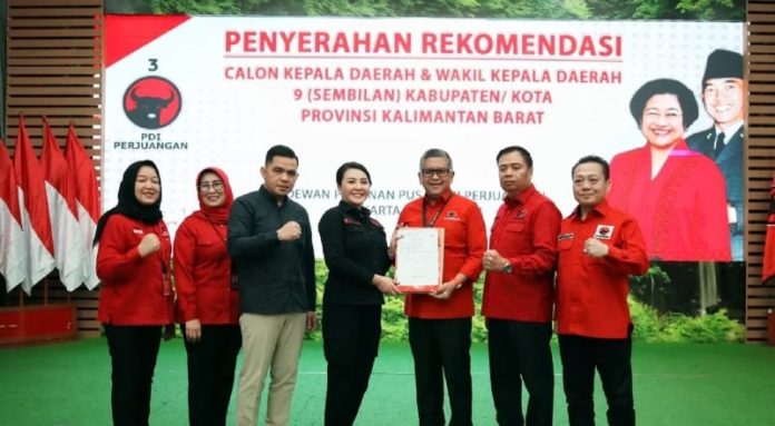 karolinn Maju Pilkada Landak, Karolin-Erani Kantongi Rekomendasi PDI Perjuangan