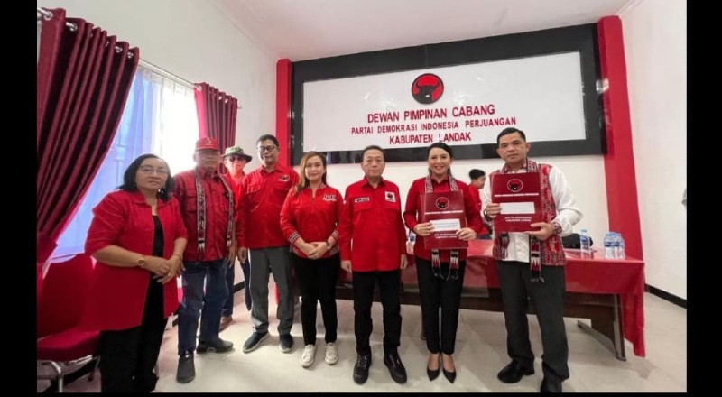 Maju Pilkada Landak, Karolin-Erani Kantongi Rekomendasi PDI Perjuangan