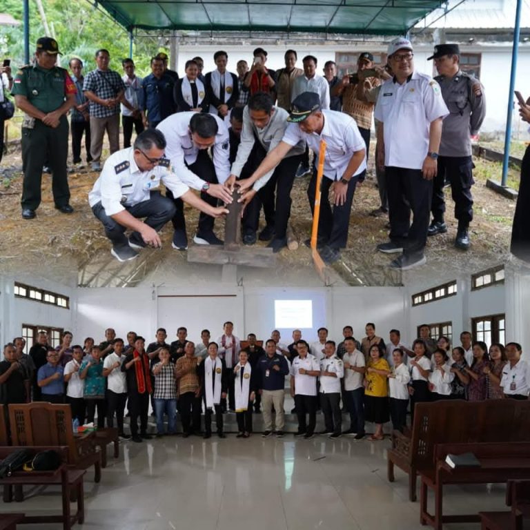 Fransiskus Diaan Letakkan Batu Pertama Pembangunan Gereja Kalimantan Evengelis